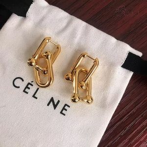 18k Gold Triomphe Detachable Link Drop Earrings